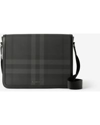 Burberry Monogram Jacquard Medium Barrel Bag Black in Canvas with