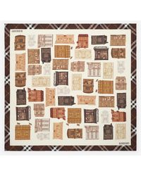 Burberry - Storefront Print Silk Scarf - Lyst