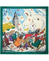 Burberry - Raining Cats And Dogs​ Silk Scarf - Lyst