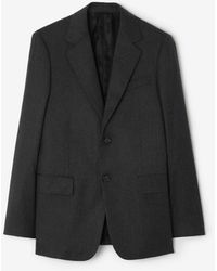 Burberry - Wool Flannel Sloane Tailored Jacket - Lyst