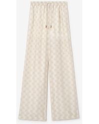 Burberry - Knight Checkerboard Silk Pyjama Trousers - Lyst