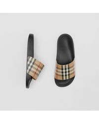 Burberry English Icons Vintage Check Slide Sandal - Multicolour