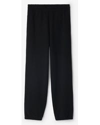 Burberry - Check Label Cotton Jogging Pants - Lyst
