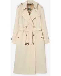 Burberry - Long Tropical Gabardine Waterloo Trench Coat - Lyst