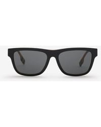 Burberry - Vintage Check Detail Square Frame Sunglasses - Lyst