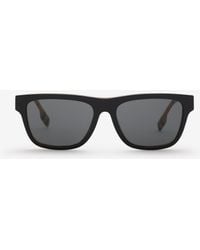 Burberry - Eckige Sonnenbrille mit Vintage Check-Detail - Lyst
