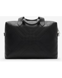 Burberry - Embossed Check Briefcase - Lyst