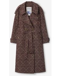 Burberry - Long Baroque Viscose Blend Fitzrovia Trench Coat - Lyst
