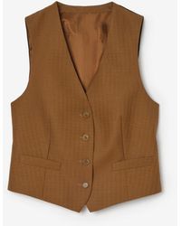 Burberry - Wool Mohair Waistcoat - Lyst