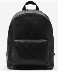 Burberry - Embossed Check Backpack - Lyst