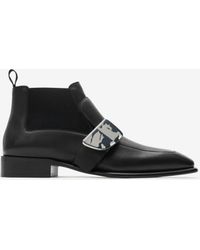 Burberry - Leather Shield Chelsea Boots - Lyst