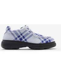 Burberry - Check Woven Creeper Shoes - Lyst