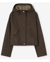 Burberry - Cropped Tropical Gabardine Parka - Lyst