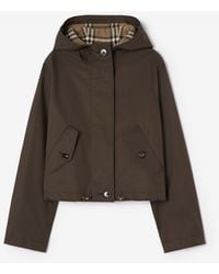 Burberry - Cropped Tropical Gabardine Parka - Lyst