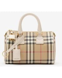 Burberry - Mini Check Bowling Bag - Lyst