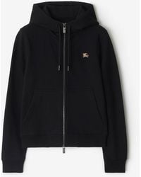 Burberry - Knight Stamp Cotton Zip Hoodie - Lyst