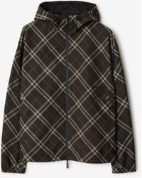 Burberry - Reversible Check Hooded Jacket - Lyst