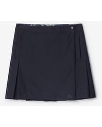 Burberry - Pleated Stretch Nylon Mini Skirt - Lyst