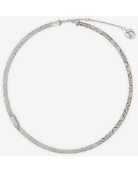 Burberry - Engraved Check Necklace​ - Lyst