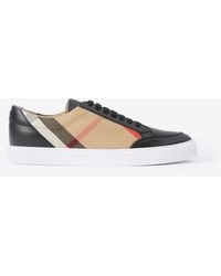 Burberry - House Check Canvas & Leather Sneaker - Lyst