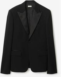 Burberry - Grain De Poudre Wool Tuxedo Jacket - Lyst