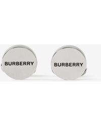 Burberry - Logo Detail Palladium-plated Cufflinks - Lyst