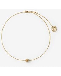Burberry - Ekd Sphere Pearl Solitaire Necklace - Lyst