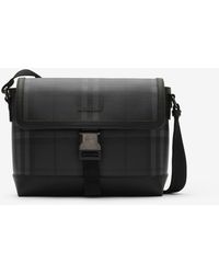 Burberry - Small City Check Clip Messenger Bag - Lyst