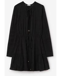 Burberry - Check Cotton Voile Dress - Lyst