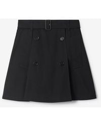 Burberry - Gabardine Trench Mini Skirt - Lyst