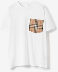 Burberry - Vintage Check Pocket Oversized T-shirt - Lyst