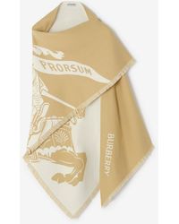 Burberry - Knight Wool Silk Cashmere Cape - Lyst