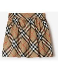 Burberry - Childrens Check Cotton Skirt - Lyst