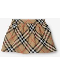 Burberry - Childrens Check Cotton Skirt - Lyst