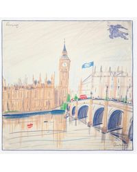 Burberry - London Silk Scarf - Lyst