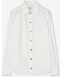 Burberry - Cotton Poplin Blouse - Lyst
