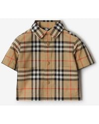 Burberry - Childrens Check Cotton Two-Piece Set - Lyst