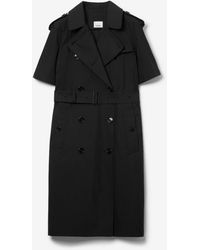 Burberry - Cotton Blend Trench Dress - Lyst