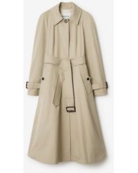Burberry - Long Gabardine Ellingham Fit-And-Flare Car Coat - Lyst