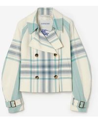 Burberry - Cropped Check Ladybrook Trench Jacket​ - Lyst