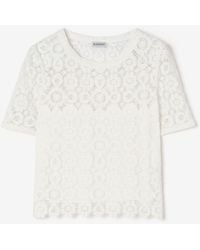Burberry - Floral Lace Blouse - Lyst