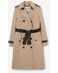Burberry - Long Silk Cotton Foxfield Trench Coat - Lyst