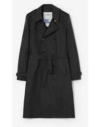Burberry - Long Geometric Nylon Blend Foxfield Trench Coat - Lyst