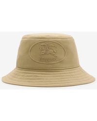 Burberry - Knight Stamp Gabardine Bucket Hat - Lyst