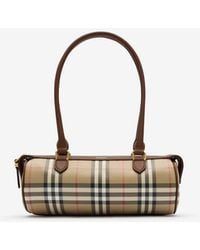 Burberry - Mini Check Barrel Bag - Lyst