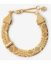 Burberry - Engraved Check Bracelet - Lyst