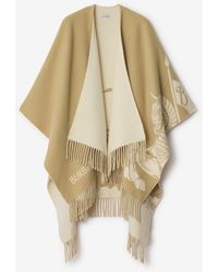 Burberry - Ekd Wool Cashmere Cape - Lyst