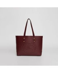 Burberry Small Embossed Crest Leather Tote - Multicolour