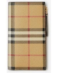 Burberry - Medium Check Bifold Wallet - Lyst