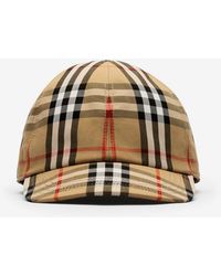 Burberry - Childrens Check Cotton Baseball Cap - Lyst